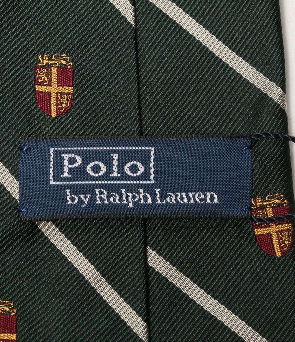 美品 POLO RALPH LAUREN ネクタイ ストライプド シルク レップ クラブ