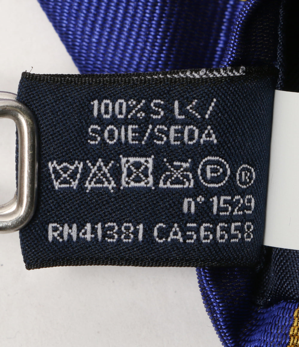 美品 POLO RALPH LAUREN ネクタイ ストライプド シルク レップ クラブ ブルー メンズ ポロ・ラルフローレン