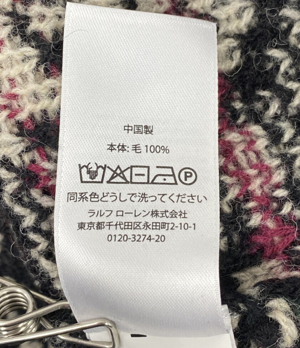 POLO RALPH LAUREN カーディガン PATCHWORK WOOL CARDIGAN BELTED メンズ SIZE L ポロ・ラルフローレン