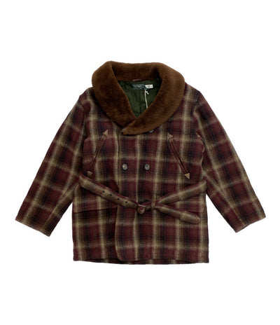 美品 POLO COUNTRY ポロカントリ― ピーコート シアリングカラー チェック ランチ ボア 2024 メンズ SIZE L