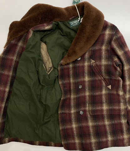 美品 POLO COUNTRY ポロカントリ― ピーコート シアリングカラー チェック ランチ ボア 2024 メンズ SIZE L