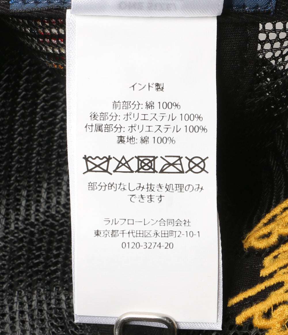 美品 POLO RALPH LAUREN キャンバス トラッカー キャップ Ralph's Grage メンズ SIZE 55-61cm ポロ・ラルフローレン