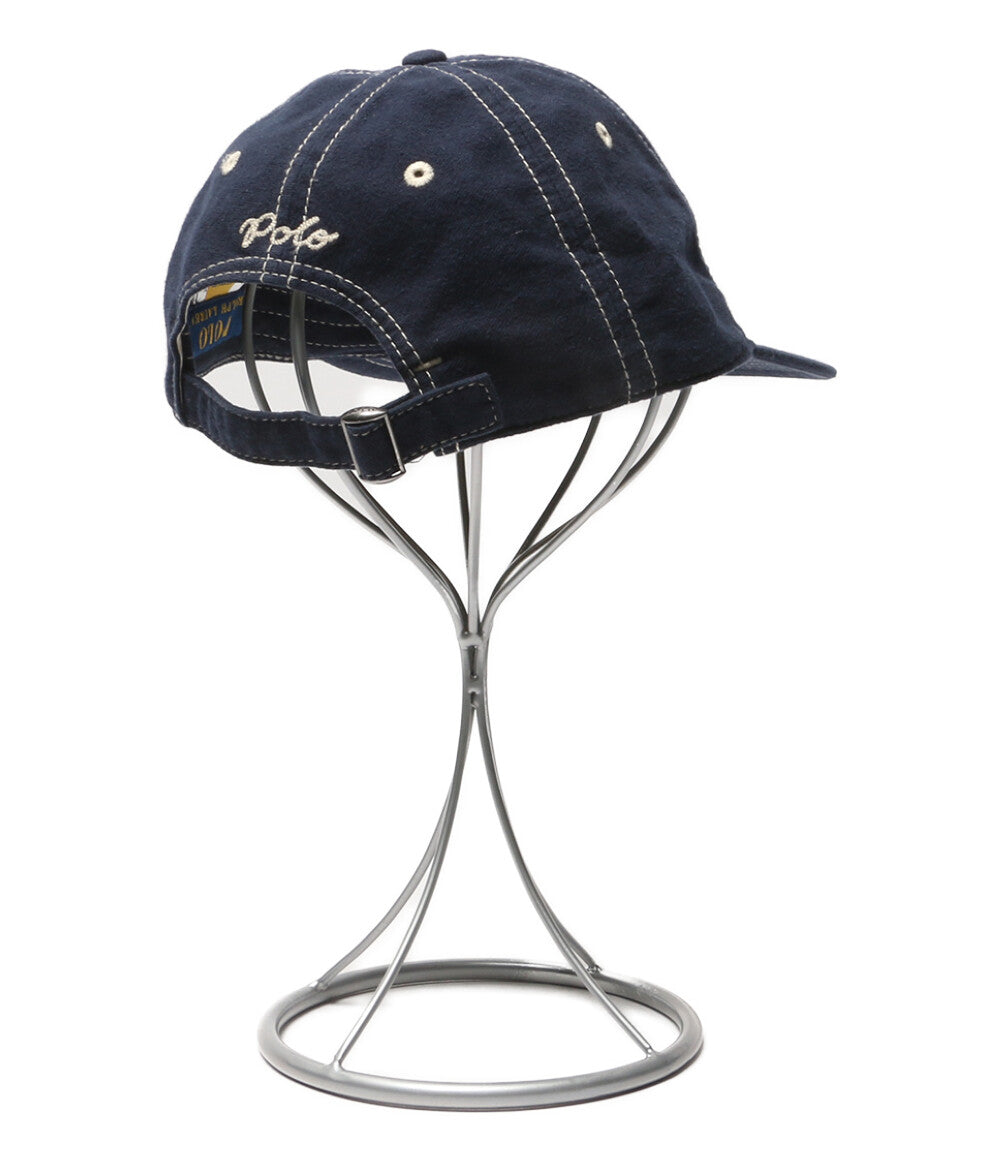 美品 POLO RALPH LAUREN ブラッシュドシャモアボールキャップ 26SS