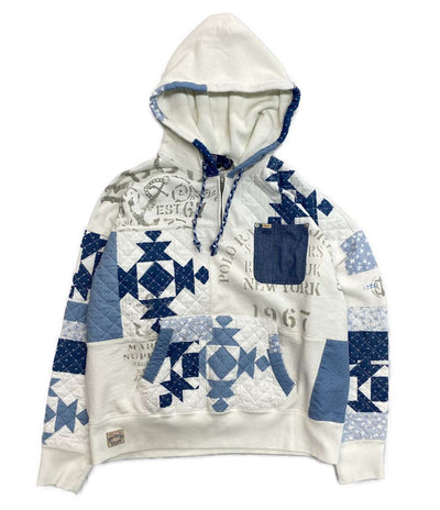 美品 POLO RALPH LAUREN パーカー VINTAGE FIT パッチワーク フリース フーディー メンズ SIZE XL ポロ・ラルフローレン