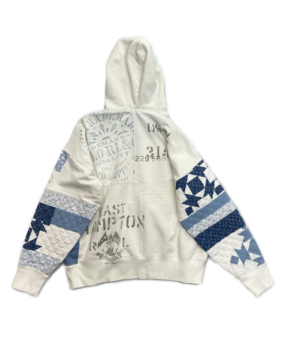 美品 POLO RALPH LAUREN パーカー VINTAGE FIT パッチワーク フリース フーディー メンズ SIZE XL ポロ・ラルフローレン