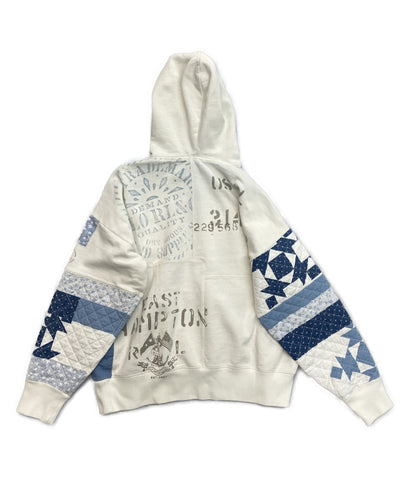 美品 POLO RALPH LAUREN パーカー VINTAGE FIT パッチワーク フリース フーディー メンズ SIZE XL ポロ・ラルフローレン