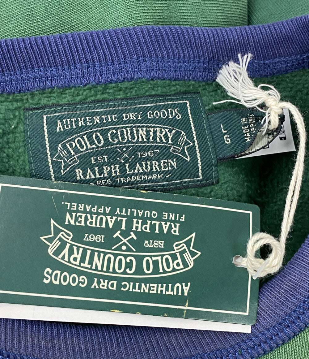 美品 POLO COUNTRY RALPH LAUREN ポロカントリ― スウェット COUNTRY Patchwork Fleece メンズ SIZE L