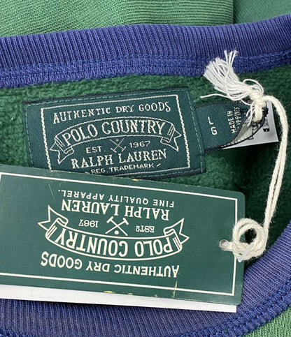 美品 POLO COUNTRY RALPH LAUREN ポロカントリ― スウェット COUNTRY Patchwork Fleece メンズ SIZE L