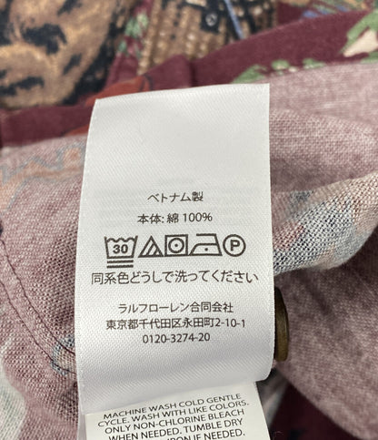 美品 POLO RALPH LAUREN 長袖シャツ POLO SPORTSMAN キャンプシャツ バーガン メンズ SIZE L ポロ・ラルフローレン