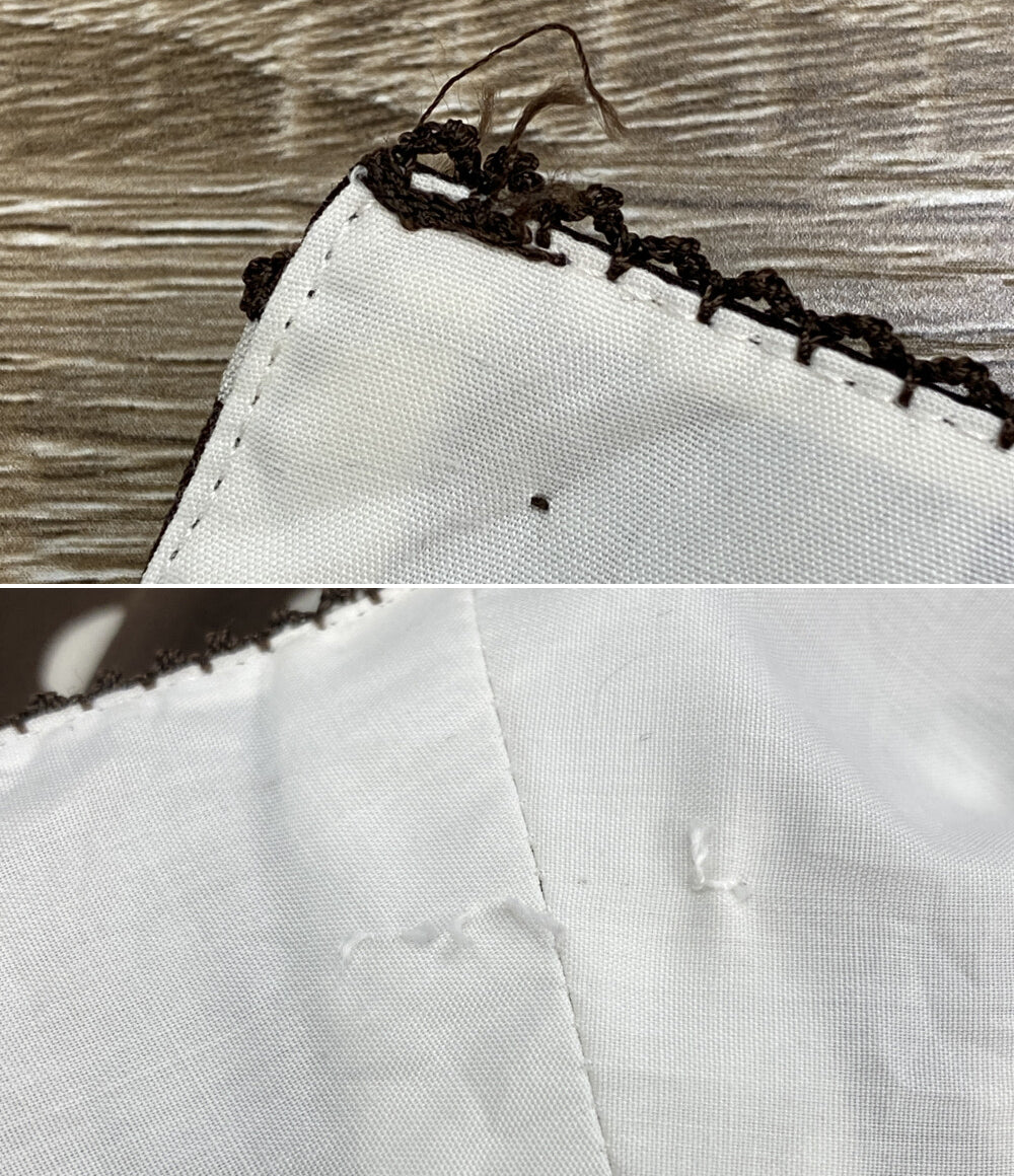 INGEBORG 半袖ワンピース ブラウン ドット柄 花柄 レディース SIZE M インゲボルグ