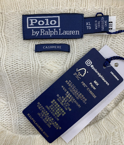 美品 POLO RALPH LAUREN カシミアニット セーター アイコニック ケーブル メンズ SIZE XL ポロ・ラルフローレン