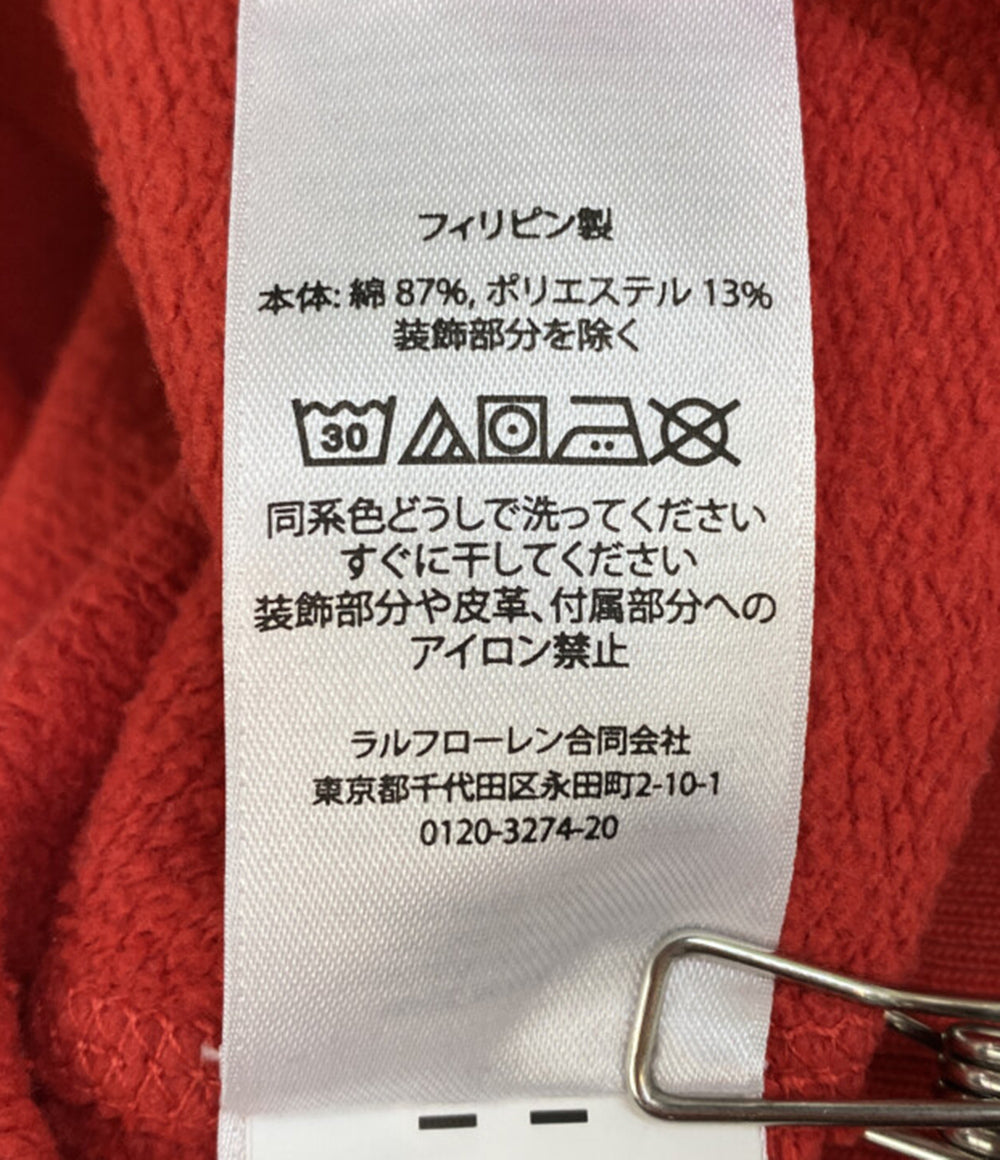 美品 POLO RALPH LAUREN スウェット VINTAGE FIT FLEECE GRAPHIC SWEAT RED メンズ SIZE L ポロ・ラルフローレン