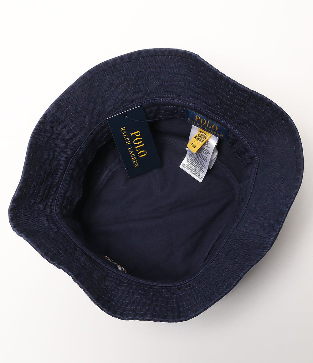 美品 POLO RALPH LAUREN POLO ベア ツイル バケット ハット NAVY