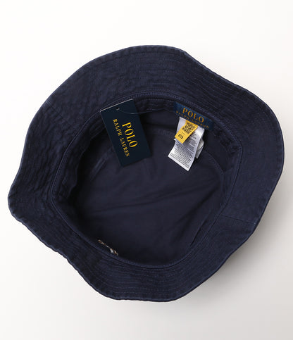 美品 POLO RALPH LAUREN POLO ベア ツイル バケット ハット NAVY メンズ SIZE L/XL ポロ・ラルフローレン