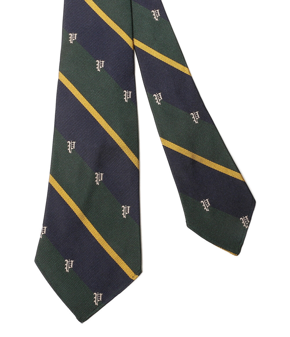美品 POLO RALPH LAUREN ネクタイ ヴィンテージインスパイアード ストライプド Pロゴ メンズ ポロ・ラルフローレン