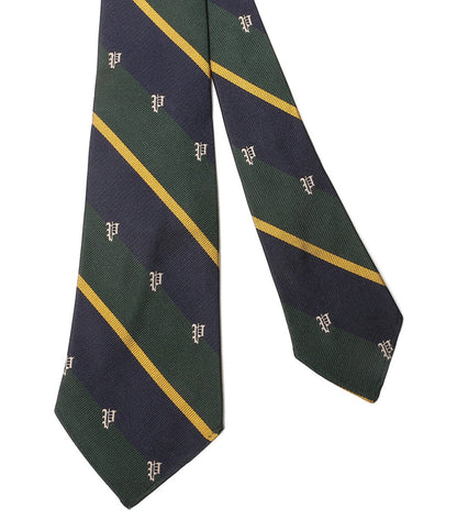 美品 POLO RALPH LAUREN ネクタイ ヴィンテージインスパイアード ストライプド Pロゴ メンズ ポロ・ラルフローレン