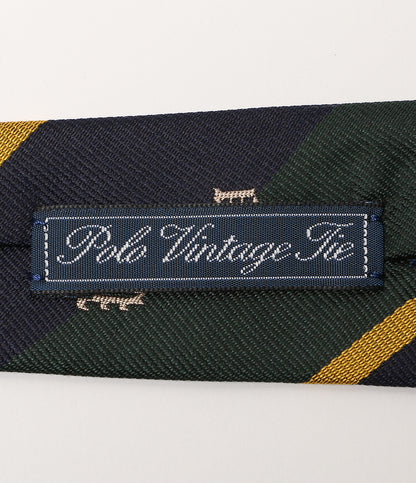 美品 POLO RALPH LAUREN ネクタイ ヴィンテージインスパイアード ストライプド Pロゴ メンズ ポロ・ラルフローレン