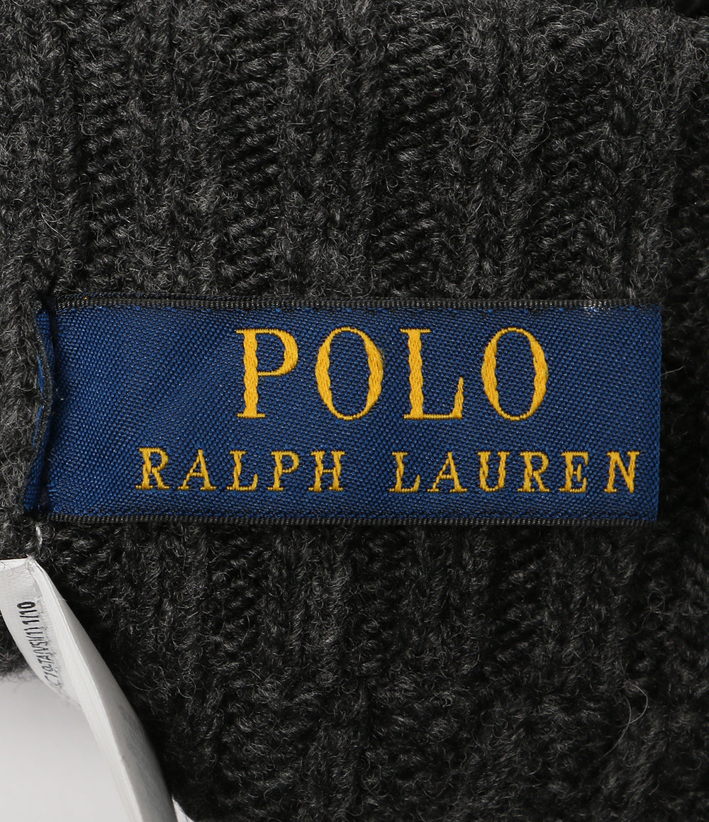 美品 POLO RALPH LAUREN 手袋 ケーブル チャコールグレー タッチパネル レディース SIZE O/S ポロ・ラルフローレン