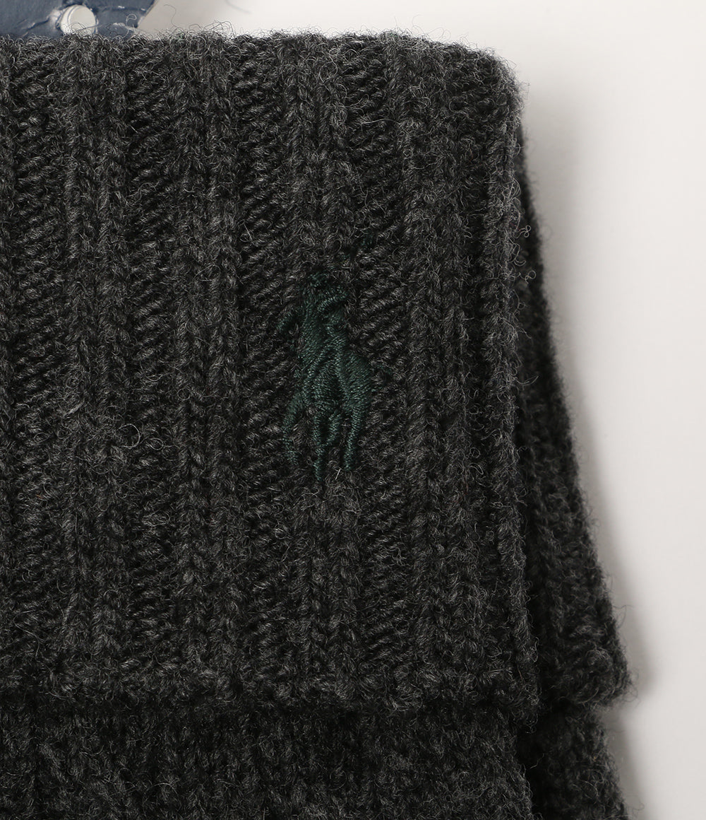 美品 POLO RALPH LAUREN 手袋 ケーブル チャコールグレー タッチパネル レディース SIZE O/S ポロ・ラルフローレン