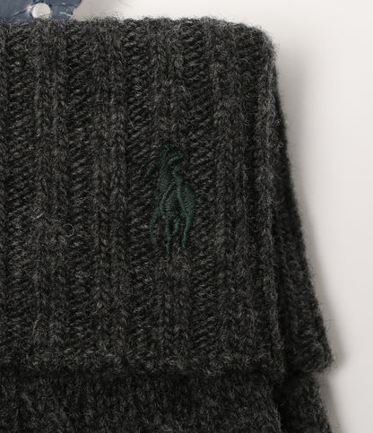 美品 POLO RALPH LAUREN 手袋 ケーブル チャコールグレー タッチパネル レディース SIZE O/S ポロ・ラルフローレン