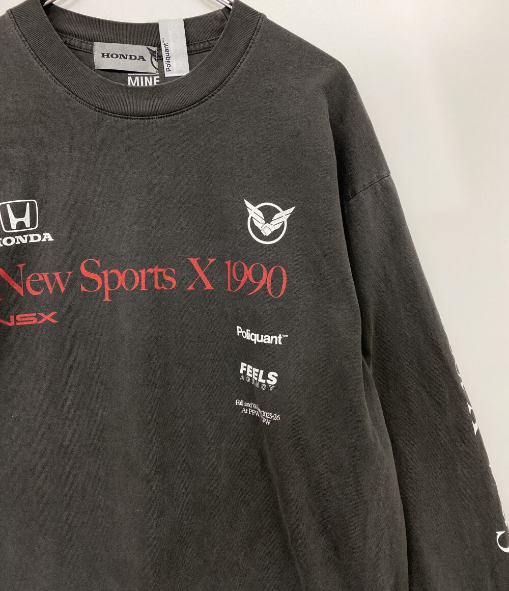 Poliquant×HONDA ポリクアント ホンダ 長袖Ｔシャツ THE NEW SPORTS X 1990 L S TEE メンズ SIZE 3