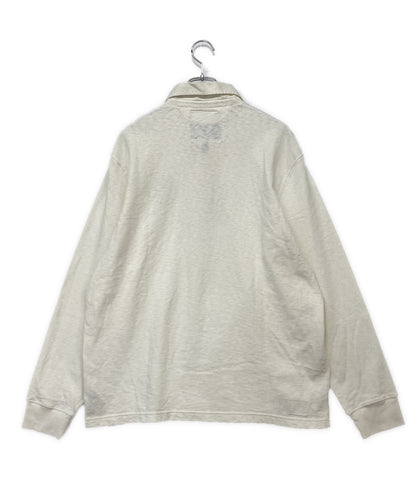 美品 POLO RALPH LAUREN 長袖ポロシャツ CLASSIC FIT JERSEY GRAPHIC RUGBY WHITE メンズ SIZE L ポロ・ラルフローレン