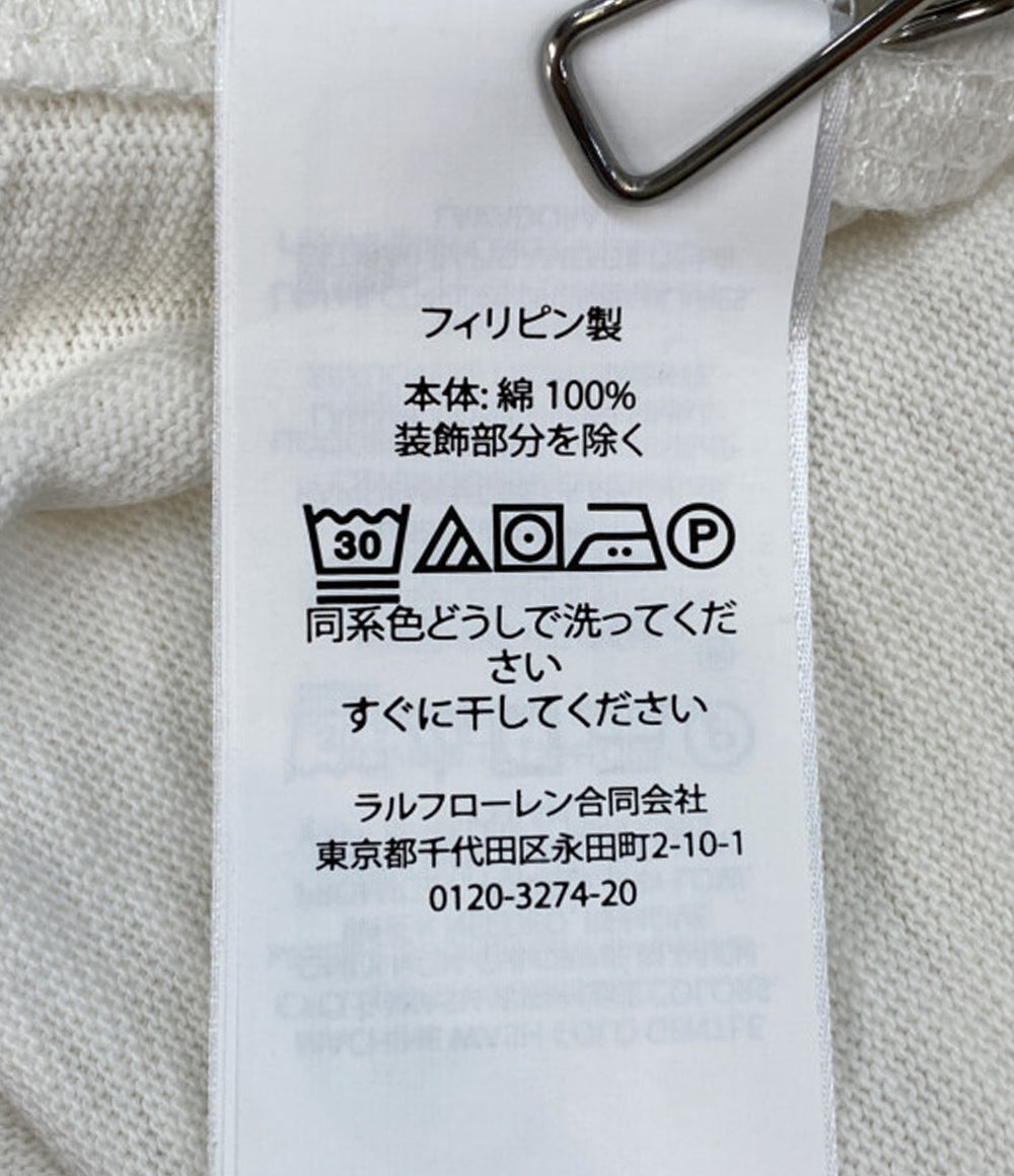 美品 POLO RALPH LAUREN 長袖ポロシャツ CLASSIC FIT JERSEY GRAPHIC RUGBY WHITE メンズ SIZE L ポロ・ラルフローレン