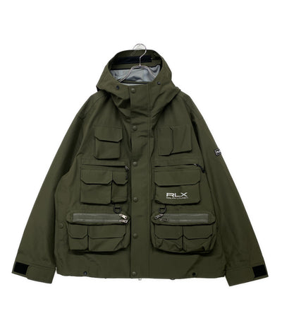 美品 RLX Ralph Lauren マウンテンパーカー Water-Repellent Wading Jacket Olive メンズ SIZE L アールエルエックス ラルフローレン