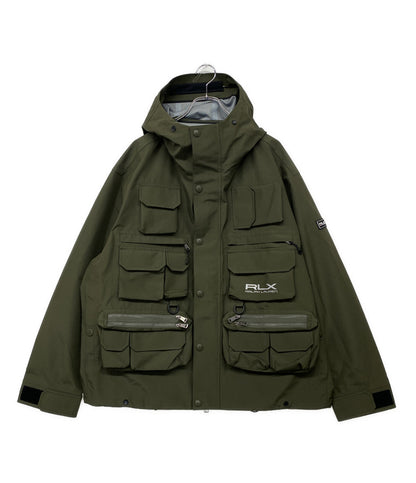 美品 RLX Ralph Lauren マウンテンパーカー Water-Repellent Wading Jacket Olive メンズ SIZE L アールエルエックス ラルフローレン