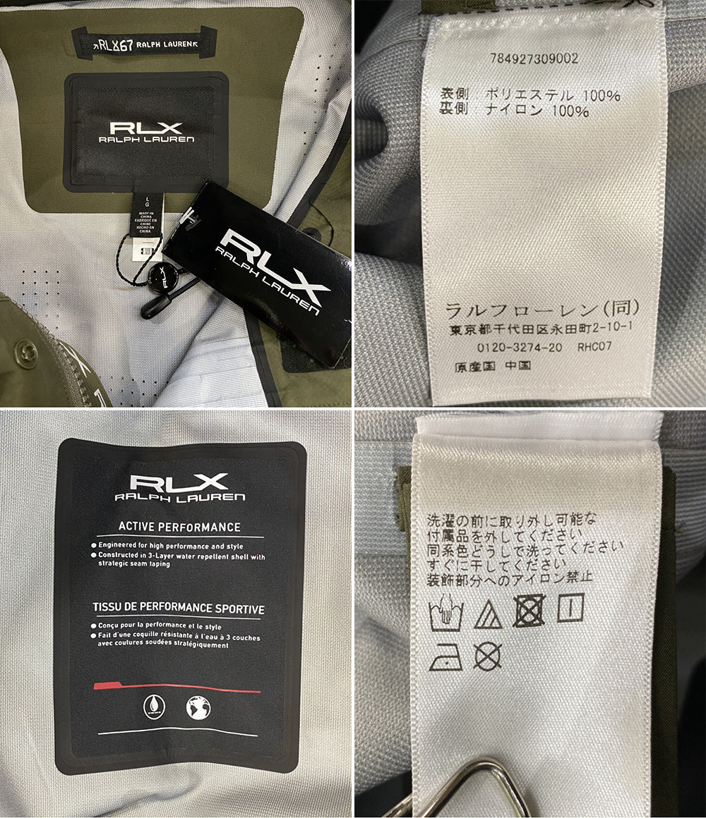 美品 RLX Ralph Lauren マウンテンパーカー Water-Repellent Wading Jacket Olive メンズ SIZE L アールエルエックス ラルフローレン