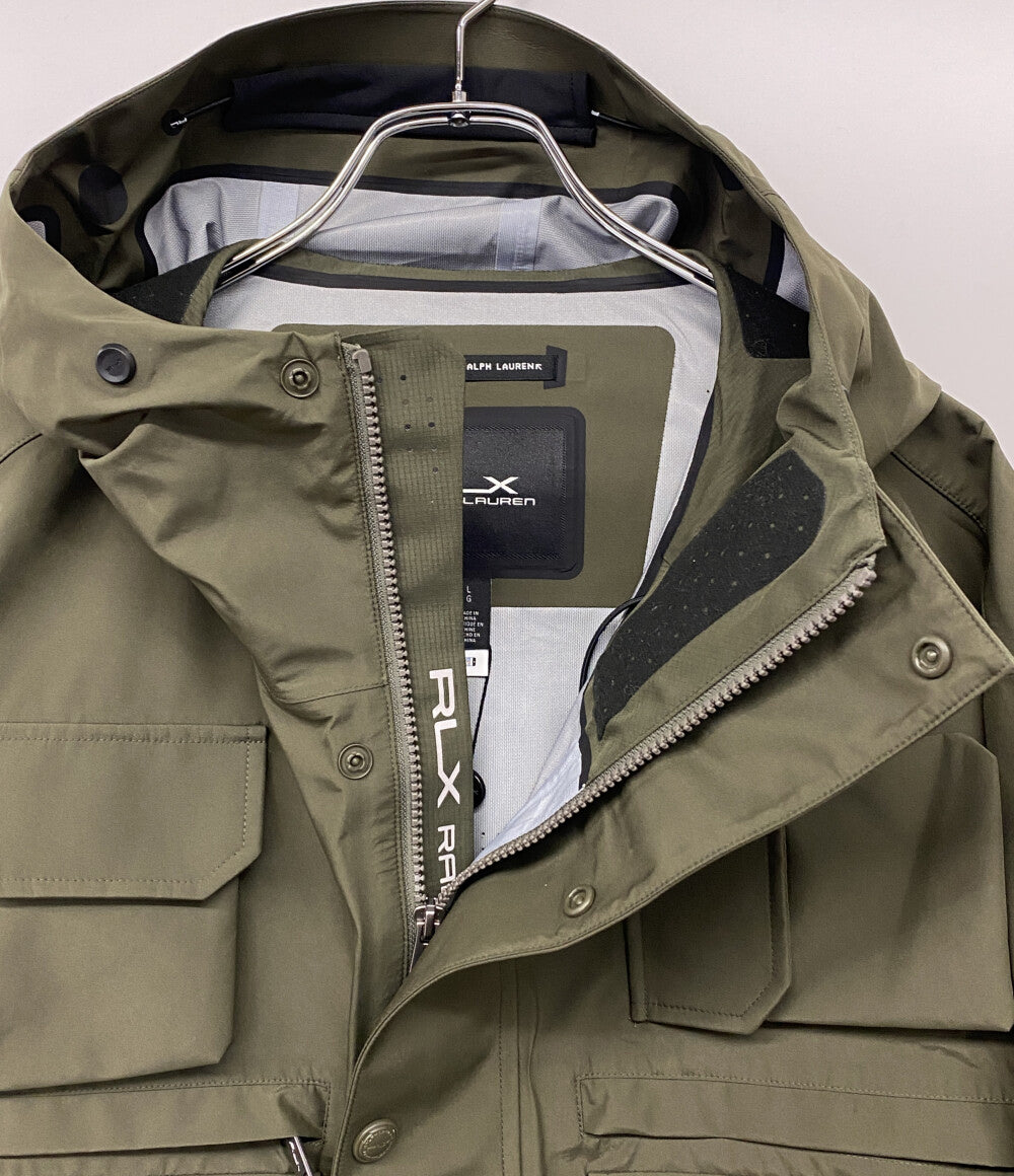 美品 RLX Ralph Lauren マウンテンパーカー Water-Repellent Wading Jacket Olive メンズ SIZE L アールエルエックス ラルフローレン