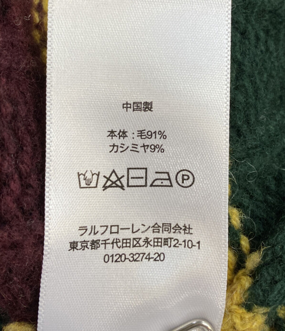 POLO RALPH LAUREN Vネックニット CABLE KNIT WOOL CASHMERE CRICKET メンズ SIZE L ポロ・ラルフローレン