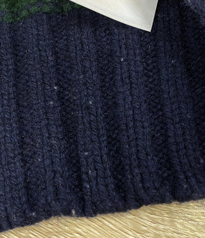 POLO RALPH LAUREN Vネックニット CABLE KNIT WOOL CASHMERE CRICKET メンズ SIZE L ポロ・ラルフローレン