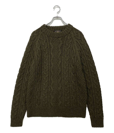 RRL RALPH LAUREN 丸首ニット セーター オールド フィッシャーマン メンズ SIZE M ダブルアールエル