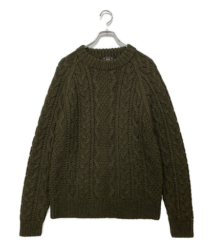 RRL RALPH LAUREN 丸首ニット セーター オールド フィッシャーマン メンズ SIZE M ダブルアールエル