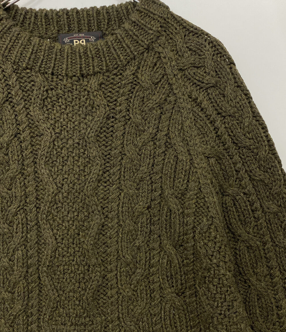 RRL RALPH LAUREN 丸首ニット セーター オールド フィッシャーマン メンズ SIZE M ダブルアールエル
