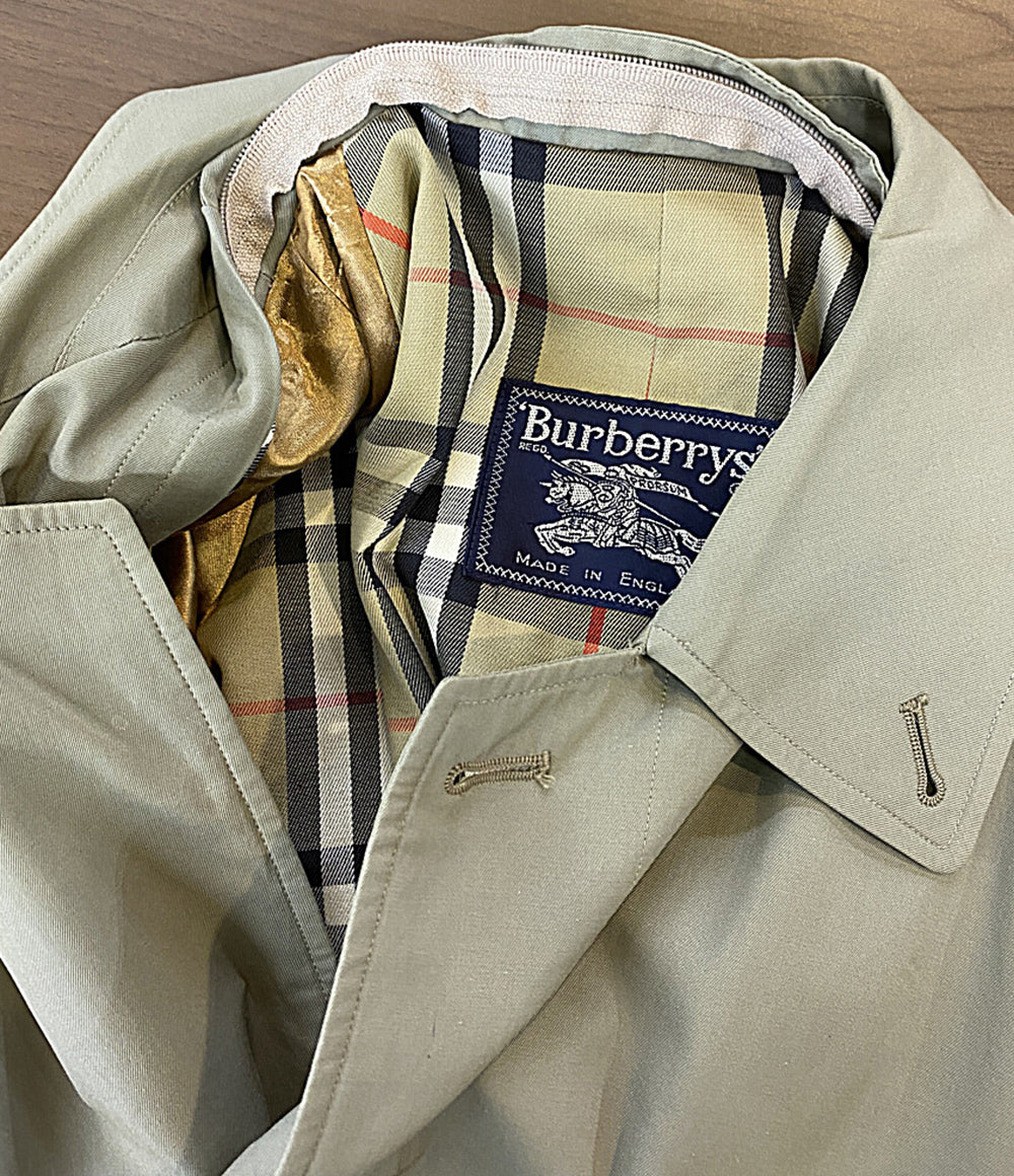 美品 Burberrys 英国製 トレンチ 10P 旧ロゴ Burberrys トレンチコート VINTAGE C92B 英国製 90s メンズ SIZE S