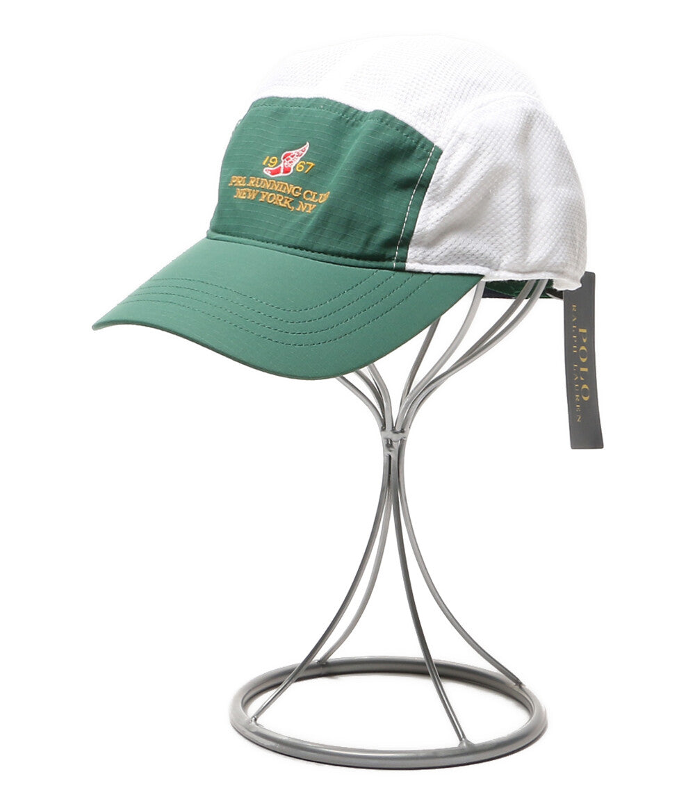 美品 POLO RALPH LAUREN キャップ PRL RUNNING CLUB メッシュドパネル GREEN メンズ ポロ・ラルフローレン