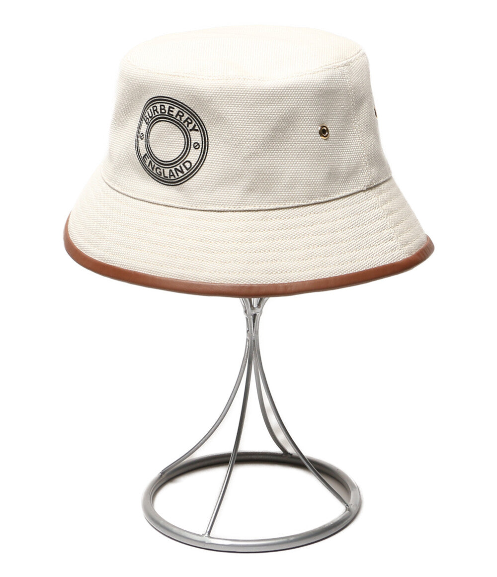 美品 BURBERRY ハット Archway Logo Applique Bucket Hat レディース SIZE L バーバリー