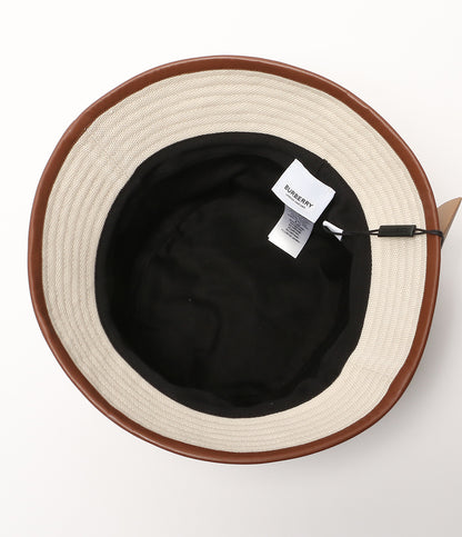 美品 BURBERRY ハット Archway Logo Applique Bucket Hat レディース SIZE L バーバリー