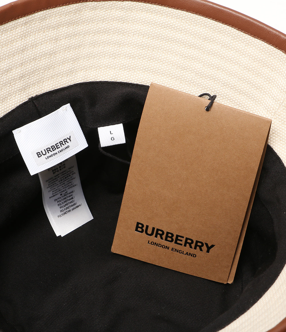 美品 BURBERRY ハット Archway Logo Applique Bucket Hat レディース SIZE L バーバリー