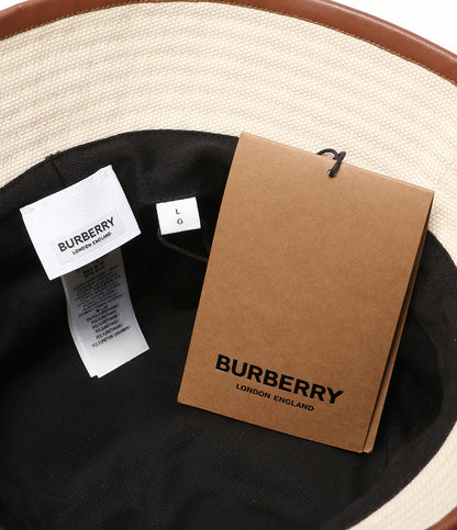 美品 BURBERRY ハット Archway Logo Applique Bucket Hat レディース SIZE L バーバリー