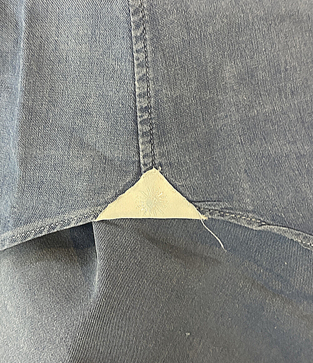 GIANNETTO 長袖シャツ ホリゾンタルタイ ブルー イタリア製 メンズ SIZE 42 ジャンネット