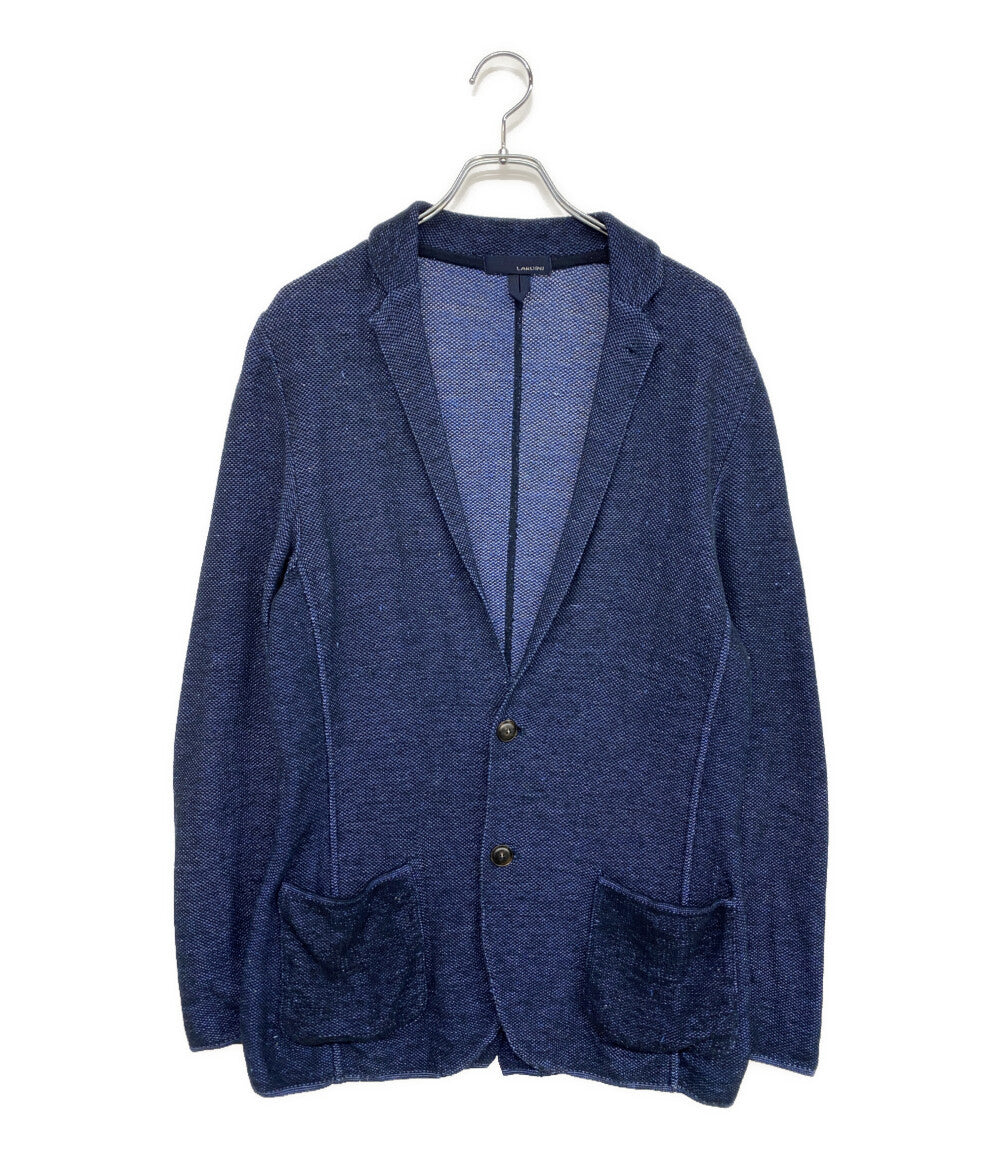 LARDINI テーラードジャケット ブルー コットンリネン JK.530 メンズ SIZE XS ラルディーニ