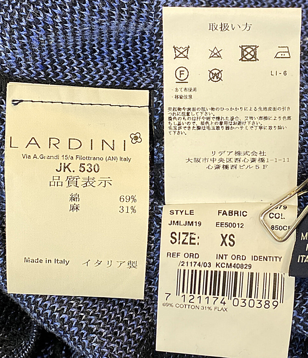 LARDINI テーラードジャケット ブルー コットンリネン JK.530 メンズ