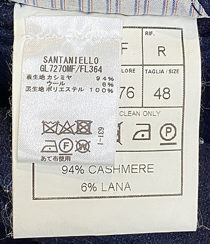 Santaniello テーラードジャケット カシミア イタリア製 ネイビー GL7270MF/FL364 メンズ SIZE 48 サンタニエッロ