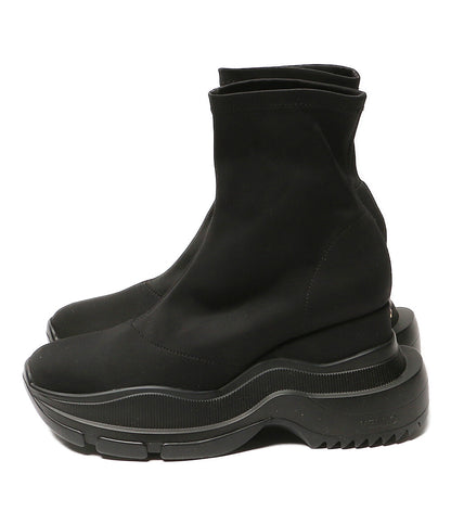 YELLO イエロ ブーツ TOKYO BLACK MID SNEAKER SHORT BOOTS レディース SIZE XL