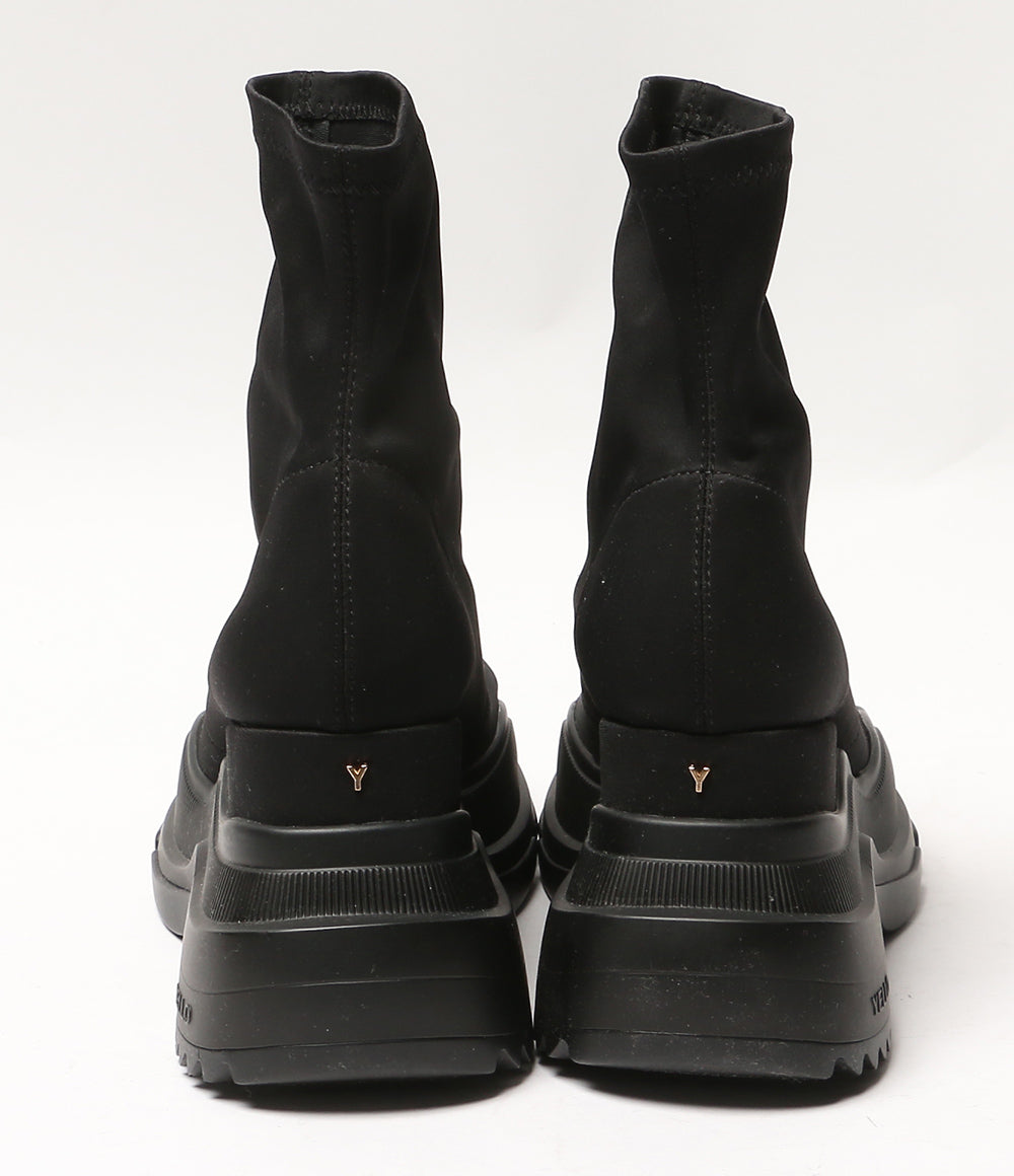 【送料込】新品未使用 YELLO TOKYOBLACK ブーツ YELLO イエロ ブーツ TOKYO BLACK MID SNEAKER SHORT BOOTS レディース