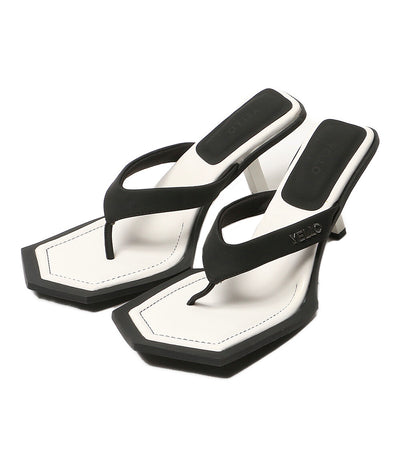 美品 YELLO イエロ ヒールサンダル バイカラー レディース SIZE XL