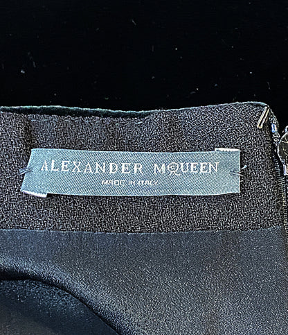 Alexander Mcqueen ベロア ノースリーブ ドレス ブラック ベルベット 2011 レディース SIZE 42 アレキサンダーマックイーン